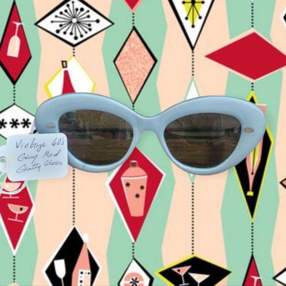 Vintage 60s Gray Mode Sunglasses